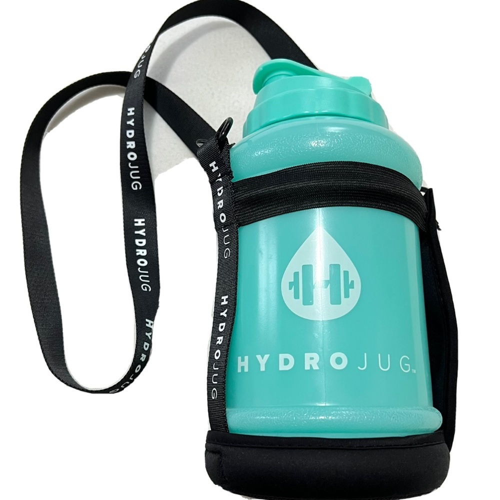 Hydrojug mint half gallon bottle w/ carrying strap harness
